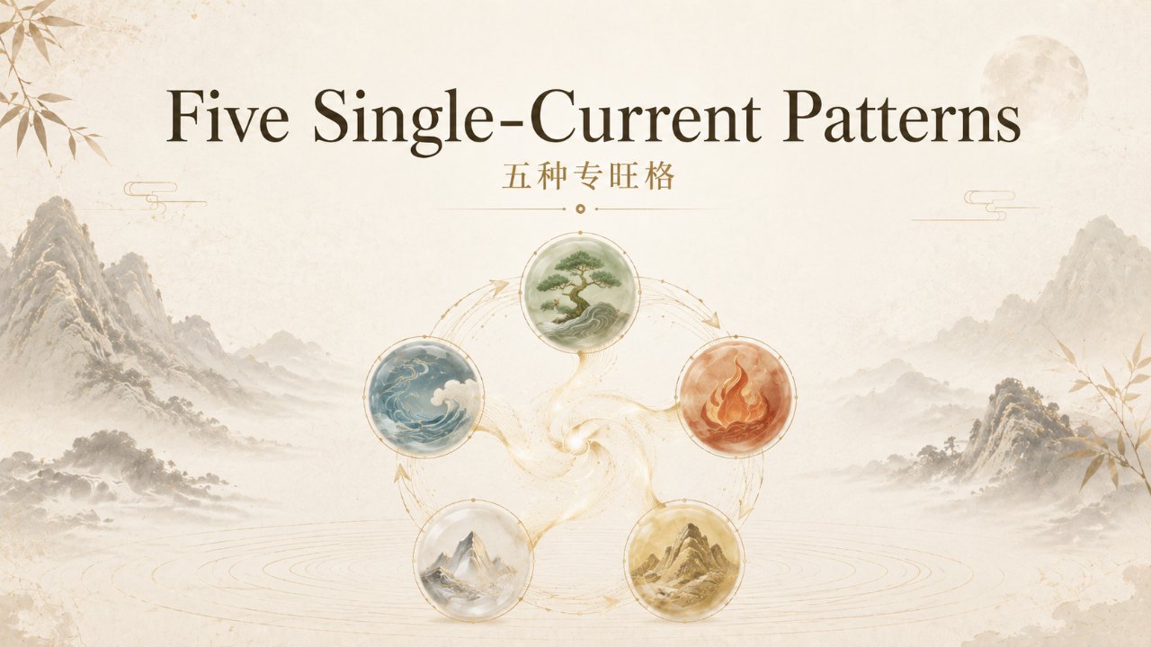 What Do the Five Single-Current Patterns Mean in BaZi?